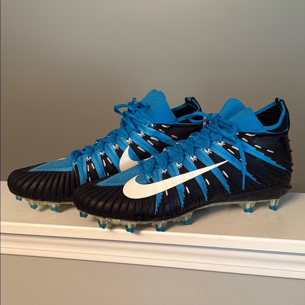 Brand New Nike Black and Blue Football Cleats